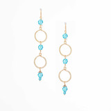 Hammered Boho, Bohemian, Geometric Minimalist Gold Bohemian Earrings / GAE G B206-83