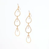 Hammered  Boho, Bohemian, Geometric gold plated turquoise crystal Bohemian Earrings / GAE G B700-P1