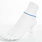 Dainty boho gypsy beach anklet with Czech seed beads, bugle beads, handmade / GAA G B102-14