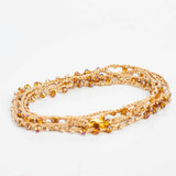 Braided Celestial Crystal Beads Bohemian Necklace / CG224-150