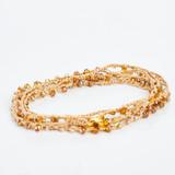 Braided Celestial Crystal Beads Bohemian Necklace / CG224-150 Braided Celestial Crystal Beads Bohemian Necklace / CG224-150