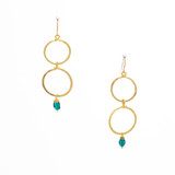 Hammered  Boho, Bohemian, Geometric Minimalist Gold Bohemian Earrings / GAE G B97-25
