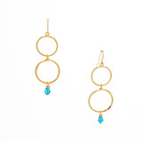 Hammered Boho, Bohemian, Geometric Minimalist Gold Bohemian Earrings / GAE G B97-5 Hammered Boho, Bohemian, Geometric Minimalist Gold Bohemian Earrings / GAE G B97-5