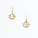 Handmade Celestial Crystal Wire-wrapped Gold-Plated Earrings / WFE B51-D12