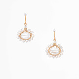 Handmade Celestial Crystal Wire-wrapped Gold-Plated Earrings / WFE B50-14