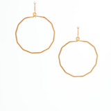 Hammered Geometric Minimalist Gold-plated Bohemian Earrings / GAE G B93-2 Hammered Geometric Minimalist Gold-plated Bohemian Earrings / GAE G B93-2