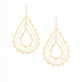 Handmade Bohemian Beaded Gold Plated Cleopatra Earrings / CLE G B208-M37