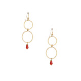 Hammered  Boho, Bohemian, Geometric Minimalist Gold Bohemian Earrings / GAE G B97-2