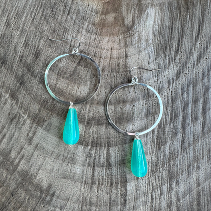 Silver-Plated Hoop Earrings / GAE S B660-4