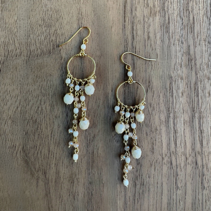 Gold-Plated Crystal Hoop Earrings / DTE G B4-DM6