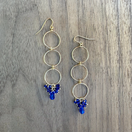 Gold-Plated Triple Hoop Earrings / DTE G B2-21
