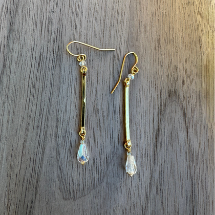 Gold-Plated Drop Earrings / GAE G B149-54
