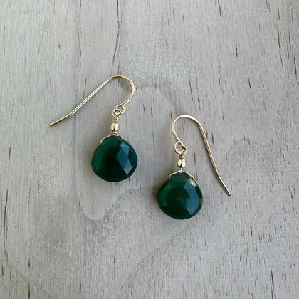 Aventurine Briolette Earrings / DJE G B17-32