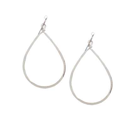 Hammered Geometric Minimalist Silver Tear Drop Earrings, Handmade Earrings / GAE S B9-2 Hammered Geometric Minimalist Silver Tear Drop Earrings, Handmade Earrings / GAE S B9-2