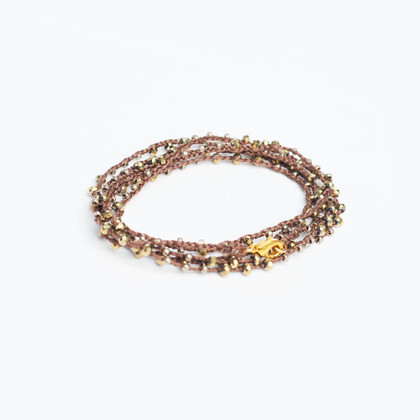 Braided Celestial Crystal Beads Bohemian Necklace  / CG67-159