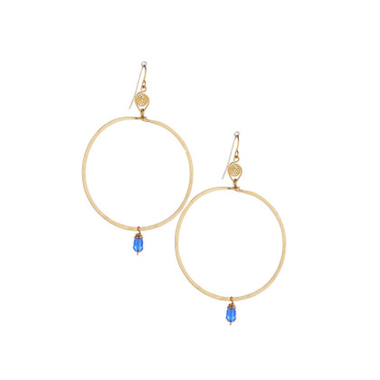 Hammered Geometric Minimalist Gold Plated Bohemian Earrings / GAE G B212-66