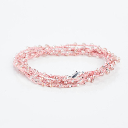 Braided Celestial Crystal Beads Bohemian Necklace  / CG150-111