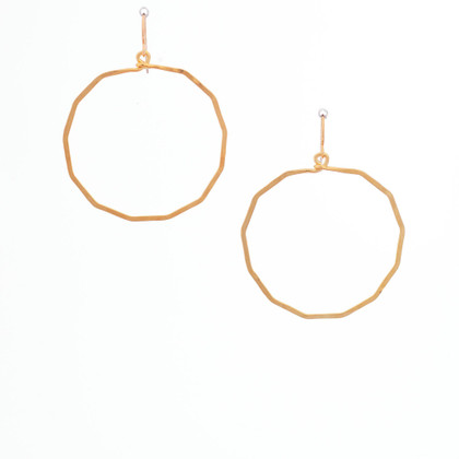 Hammered Geometric Minimalist Gold-plated Bohemian Earrings / GAE G B93-2 Hammered Geometric Minimalist Gold-plated Bohemian Earrings / GAE G B93-2