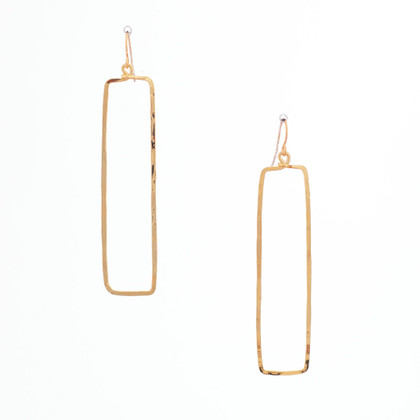 Hammered Geometric Minimalist Gold-plated Bohemian Earrings / GAE G B275-2