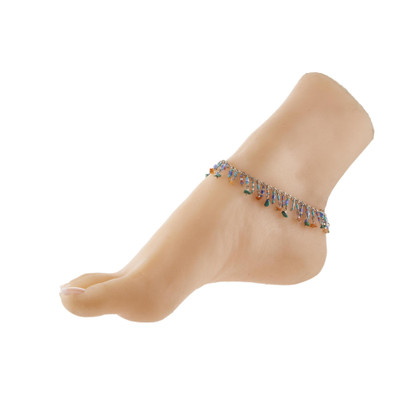 Dainty boho gypsy beach anklet with semi precious stones, Czech seed beads, bugle beads, handmade / ETA B20-M17 Dainty boho gypsy beach anklet with semi precious stones, Czech seed beads, bugle beads, handmade / ETA B20-M17