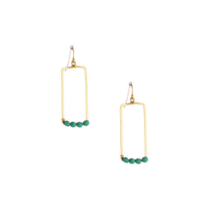 Hammered, Bohemian, Gold-plated, Beaded, Wire Wrapped Gypsy Boho Earrings, Handmade / GAE G B712-1 Hammered, Bohemian, Gold-plated, Beaded, Wire Wrapped Gypsy Boho Earrings, Handmade / GAE G B712-1