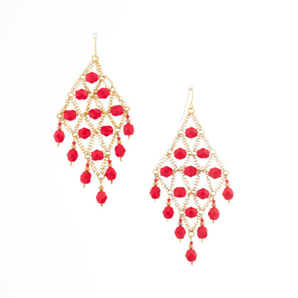 Handmade Bohemian Beaded Gold Plated Cleopatra Earrings / CLE G B23-6 Handmade Bohemian Beaded Gold Plated Cleopatra Earrings / CLE G B23-6