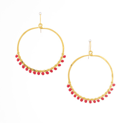Hammered  Boho, Bohemian, Geometric Minimalist Gold Bohemian Earrings / GAE G B428-6