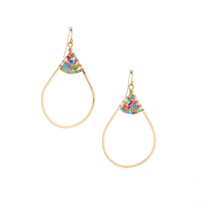 Hammered  Boho, Bohemian, Geometric Minimalist Gold Bohemian Earrings / GAE G B497-M169