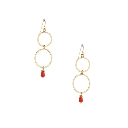 Hammered  Boho, Bohemian, Geometric Minimalist Gold Bohemian Earrings / GAE G B97-2