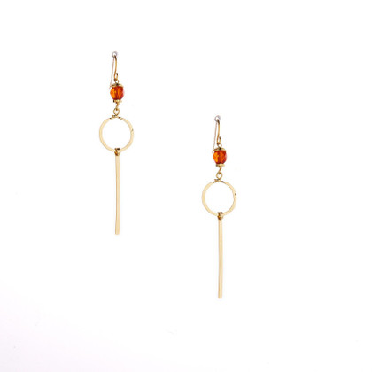 Hammered  Boho, Bohemian, Geometric Minimalist Gold Bohemian Earrings / GAE G B118-136