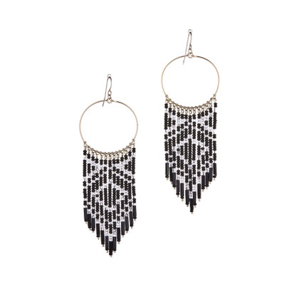 Handmade American South earrings, Czech glass bead festival tribal bohemian beaded earrings / KPE B22-27 Handmade American South earrings, Czech glass bead festival tribal bohemian beaded earrings / KPE B22-27
