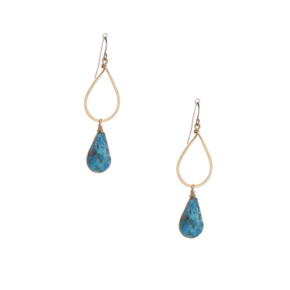 Hammered  Boho, Bohemian,  Gold, Beaded, Wire Wrapped Gypsy Boho Earrings, Handmade / GAE G B310-S9