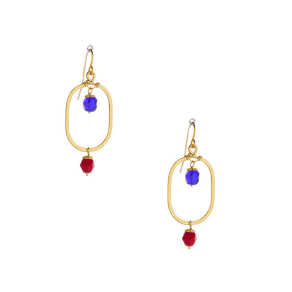 Hammered Boho, Bohemian, Geometric Minimalist Gold Bohemian Earrings / GAE G B514-D130