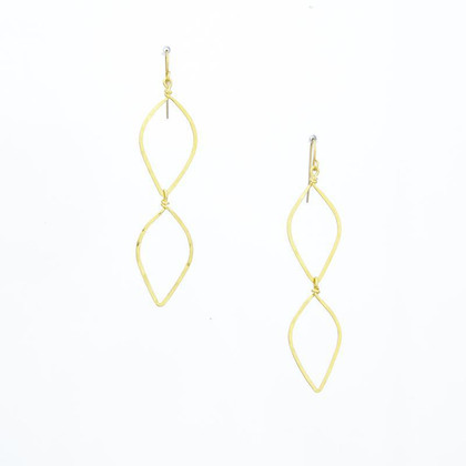 Hammered Geometric Minimalist Gold Plated Bohemian Earrings / GAE G B152-1