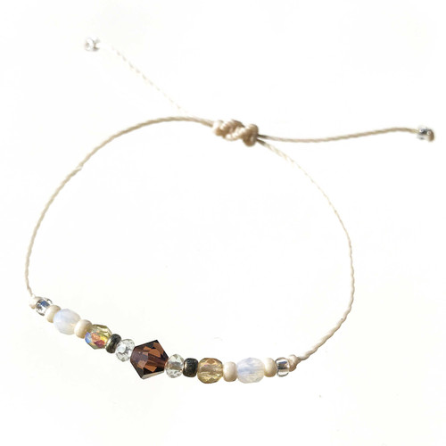 Handmade Beaded Bohemian Swarovski Czech Crystal Bracelet / ATB G B40-2BG