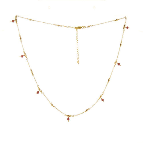 Gold-filled Chain Necklace with Gold Filled Cube Beads / BNN G B51-4