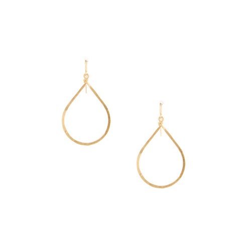 Hammered Gold-filled teardrop Earrings / DKE G B9-1