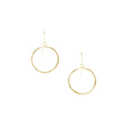 Hammered Gold-filled hoop Earrings / DKE G B8-1