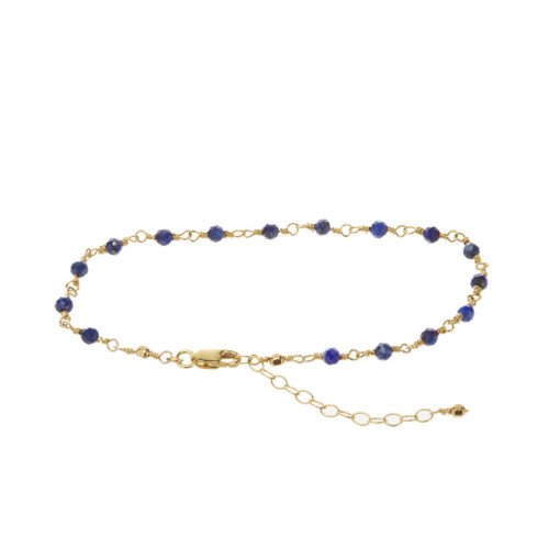 Gold-filled Gemstone Bracelet with Lapis / DJB G B9-19