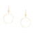 Hammered Geometric Minimalist Handmade Gold Hoop Drop Earrings / GAE G B13-3