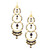 Handmade Bohemian Beaded Gold plated Chandelier Earrings / CAE G B13-14