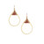 Hammered Geometric Minimalist Bohemian Gold Plated Earrings, Handmade / GAE G B497-D128