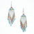 Handmade Southwest boho beaded earrings, Czech glass bead festival tribal bohemian beaded earrings / KPE B227-M22
