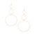 Hammered Geometric Minimalist Bohemian Gold Plated Earrings / GAE G B577-2