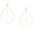 (Large) Hammered Geometric Minimalist Gold Tear Drop Peace Sign Earrings, Handmade / GAE G B10-4