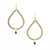 Hammered  Boho, Bohemian, Geometric gold plated turquoise crystal Bohemian Earrings / GAE G B289-14