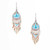 Handmade Boho Beaded Silk Thread Bohemian Mermaid Earrings / MRE B7-4TRQ