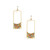 Hammered Gold Plated Seed Bead Earrings with fire polished seed beads / GAE G B194-M5