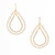 Golden Age Hammered Gold Plated Beaded Teardrop Earrings / GAE G B409-3