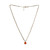 Bohemian Gold Filled Braided Silk Thread Necklace with Carnelian / KRN G B205-11